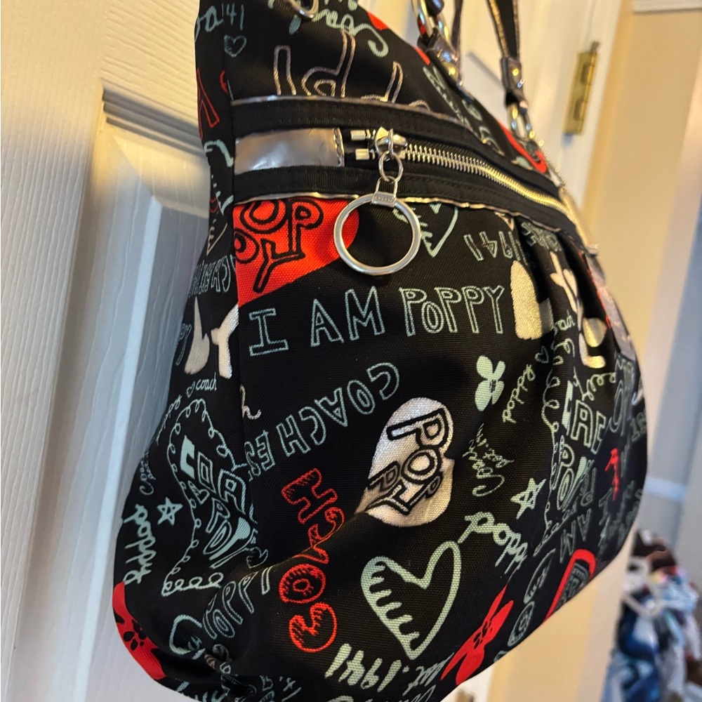 Coach Poppy G1020-16052 Large Glam Graffiti Print Tote Bag in EUC - Picture 4 of 15